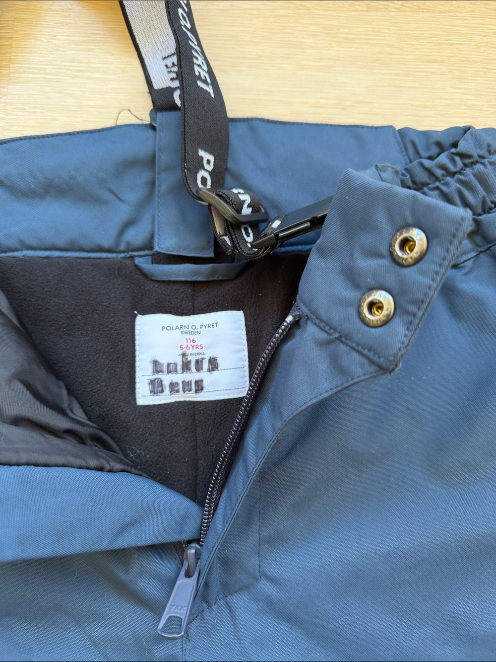 Polarn O Pyret WeatherPRO Winter Ski Snow Blue Pants Boys Size 116 5-6Y - Picture 6 of 9